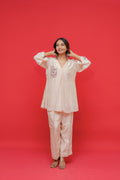 Opada silk top and bottom  Work sequence hand Embrodiray
