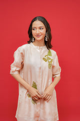 Cord set  Upada silk  Thread and chid hand embroidery