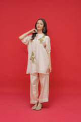 Cord set  Upada silk  Thread and chid hand embroidery