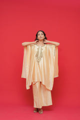 Kaftan with  Fabric chiniya silk  Hand Embroidery