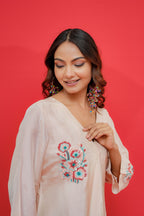 Opada silk top and bottom  Work sequence hand Embrodiray