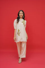 Cord set  Upada silk  Thread and chid hand embroidery