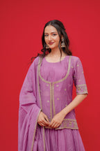 Pure mul chanderi with  Hand Embrodiray  Choli pattern  Duppta