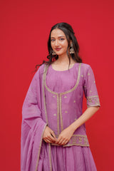 Pure mul chanderi with  Hand Embrodiray  Choli pattern  Duppta
