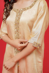 Lielien satin  Sequence hand  embroidery