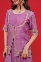 Pure mul chanderi with  Hand Embrodiray  Choli pattern  Duppta