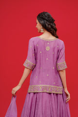 Pure mul chanderi with  Hand Embrodiray  Choli pattern  Duppta