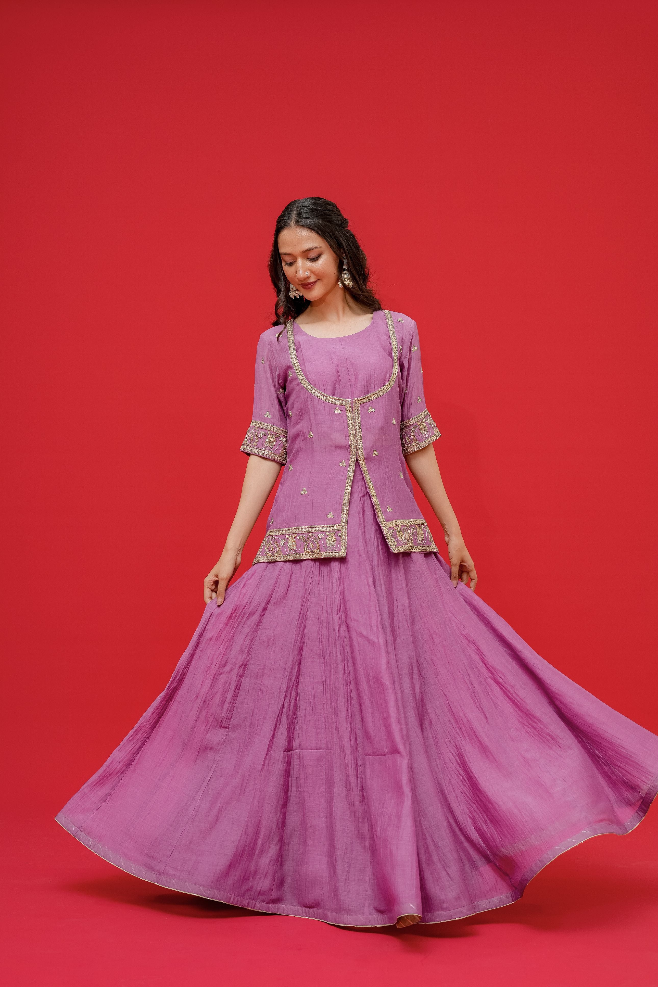 Pure mul chanderi with  Hand Embrodiray  Choli pattern  Duppta