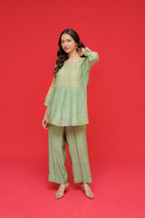 Pure mul chanderi top n bottom hand Embroidery