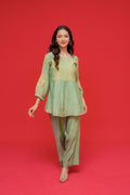 Pure mul chanderi top n bottom hand Embroidery