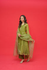 Suit  Mul  Chanderi Hand  Embroidery