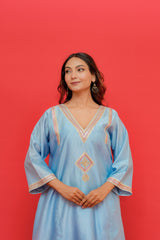 Pure silk  Chanderi Pure hand Embroidery marori work