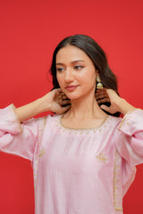 Chiniya silk   Organza DupattaHand Embroidery