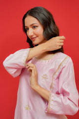 Chiniya silk   Organza DupattaHand Embroidery