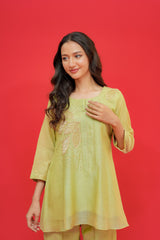 Mul  Chanderi with patch work hand  Embroidery