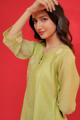 Mul  Chanderi with patch work hand  Embroidery