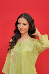 Mul  Chanderi with patch work hand  Embroidery