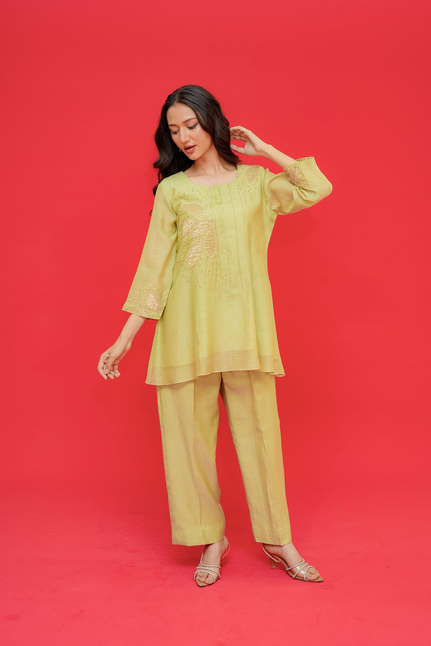 Mul  Chanderi with patch work hand  Embroidery