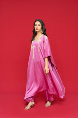 Linen Satin Pure pearl hand   embroidery