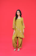 Pure mul chanderi kurti with Najmin salwar handwork - pure Dabka hand Embroidery