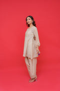 Pure mul chanderi kali short kurti with Najmin salwar with hand Embroidery