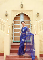 Pure orgnza Handwork zari work raw silk blouse