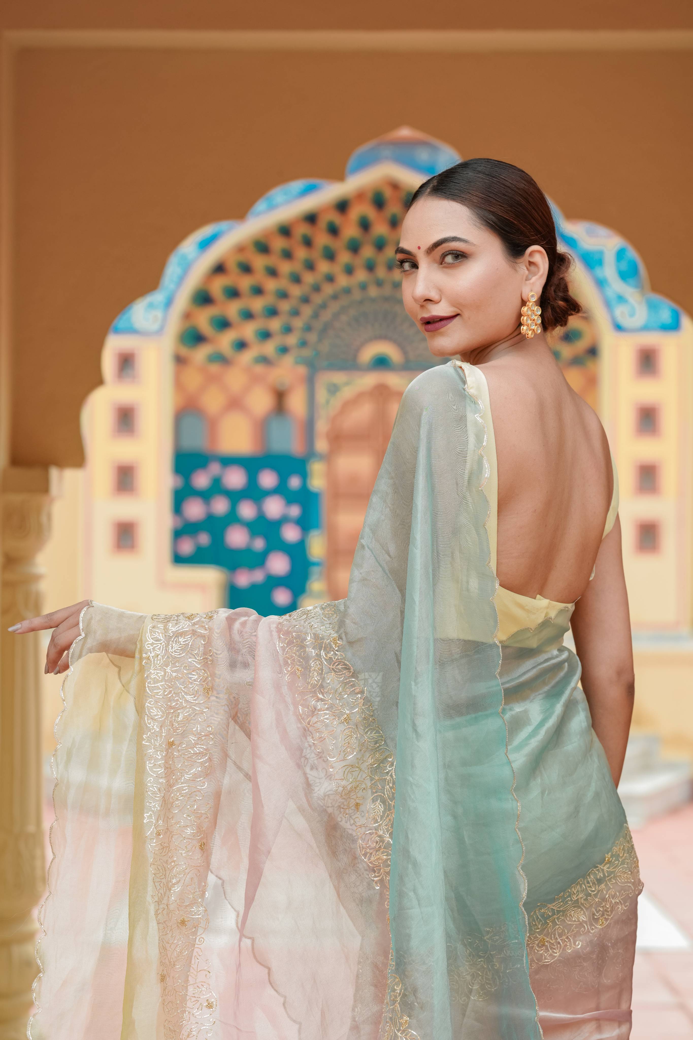 Pure Tissue Pastel Grace Saree Set