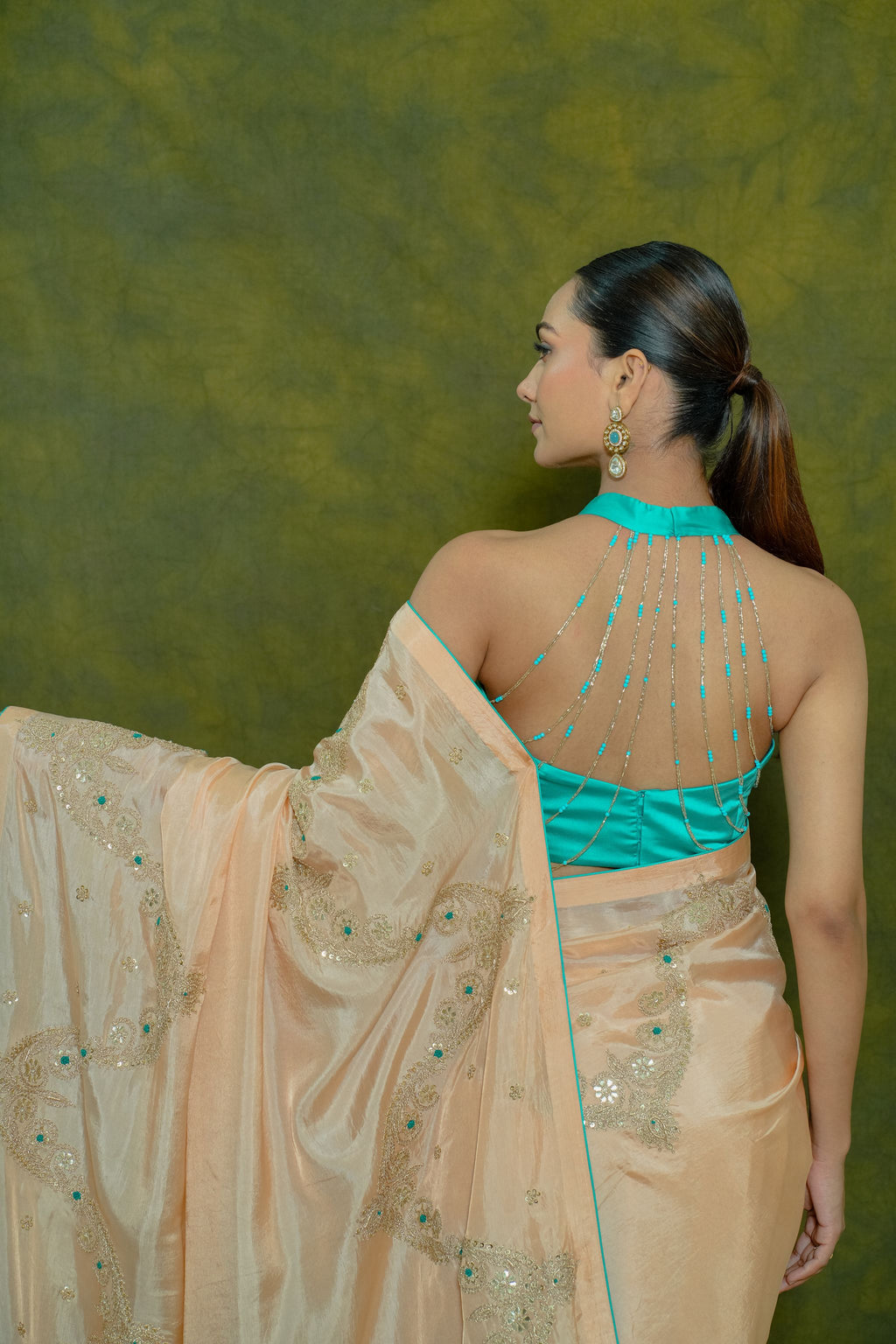Pure Satin Silk Saree with Unstitched Blouse