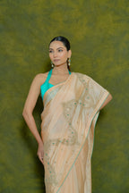 Pure Satin Silk Saree with Unstitched Blouse