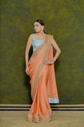 Pure Satin Silk Saree with Unstitched Blouse
