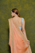 Pure Satin Silk Saree with Unstitched Blouse