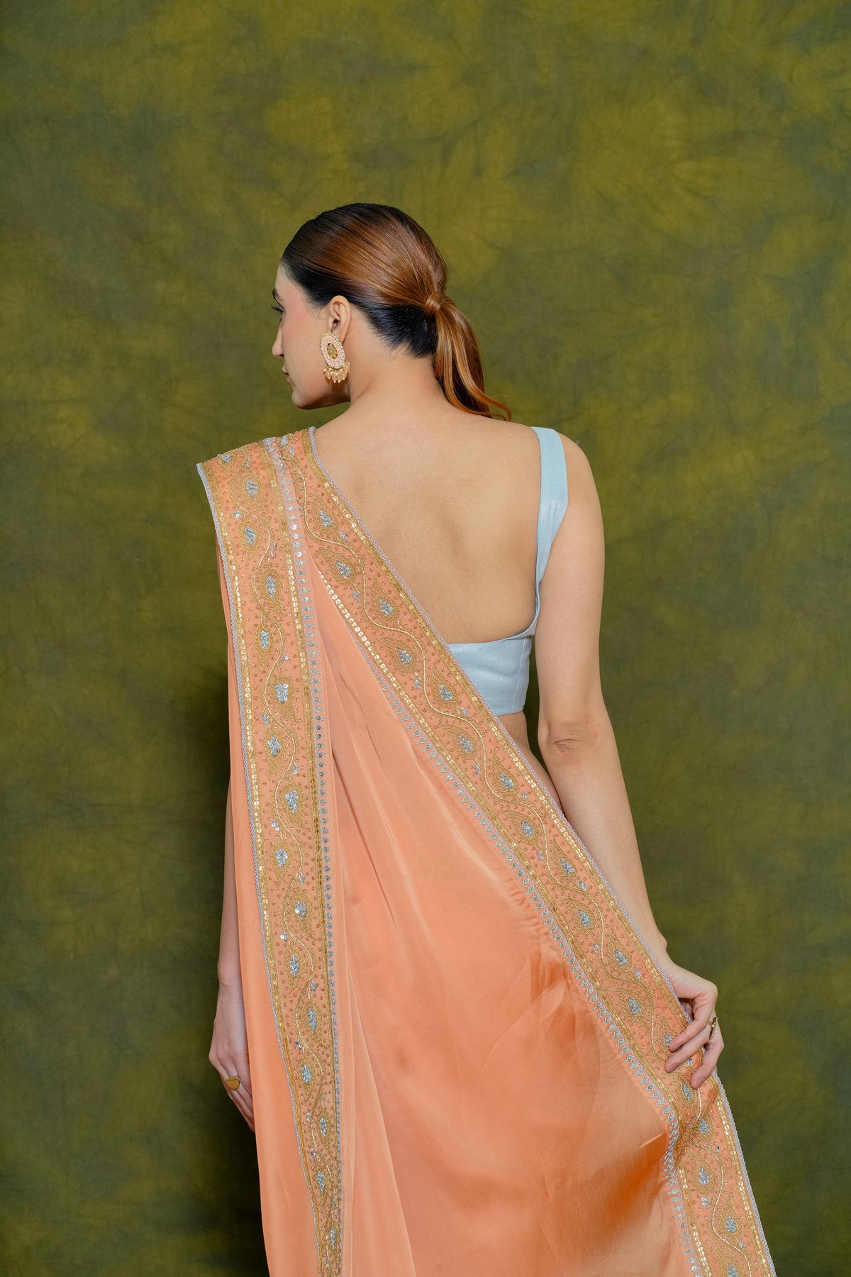 Pure Satin Silk Saree with Unstitched Blouse