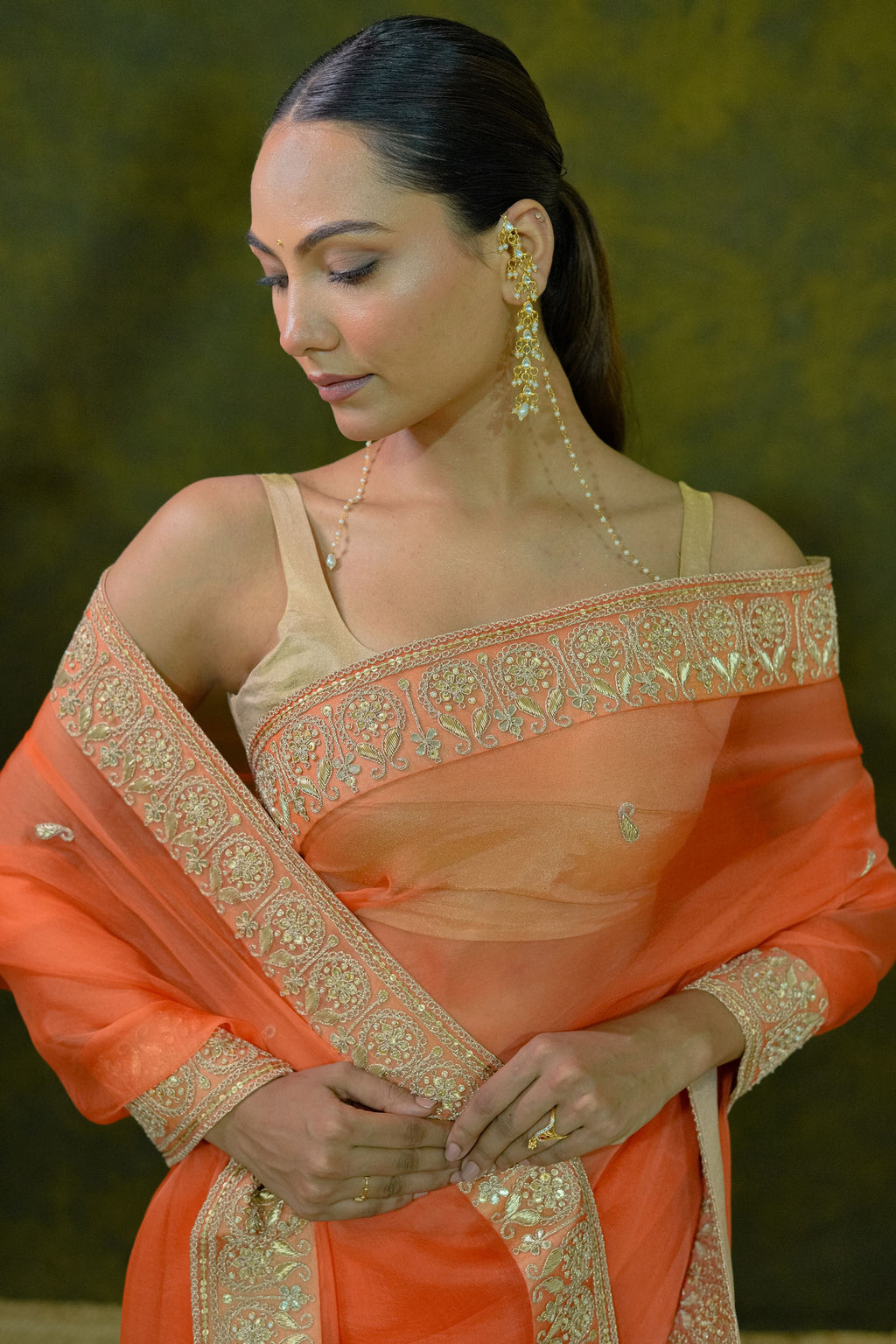 Pure Organza Saree with Unstitched Blouse