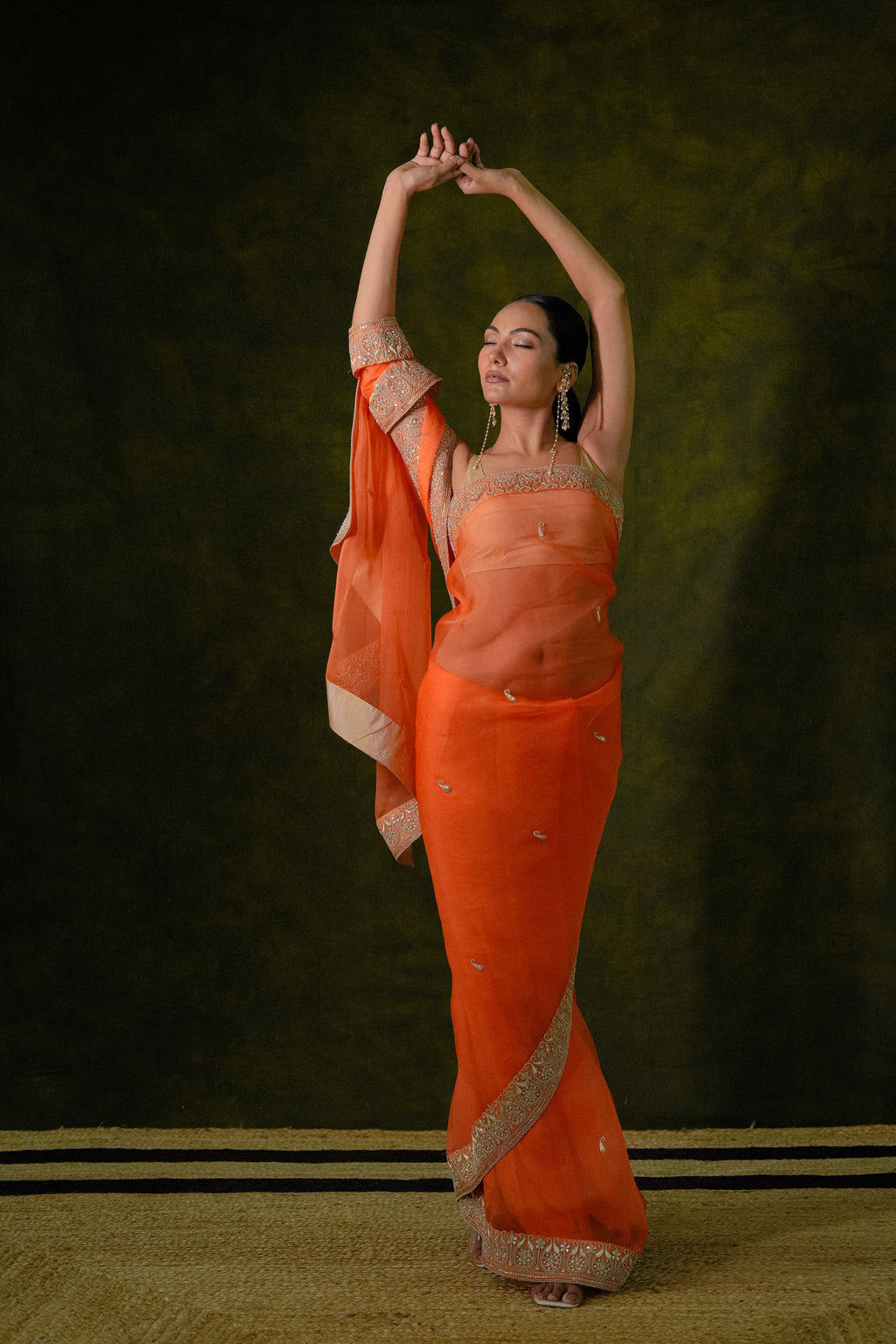Pure Organza Saree with Unstitched Blouse
