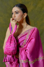 Pure Kora Silk Saree with Unstitched Blouse