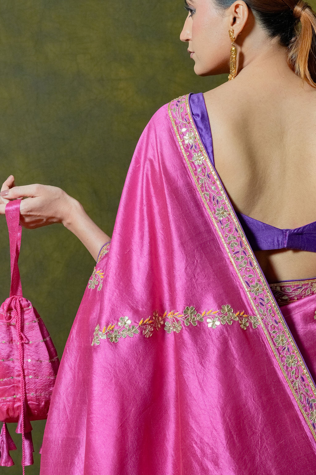 Pure Kora Silk Saree with Unstitched Blouse