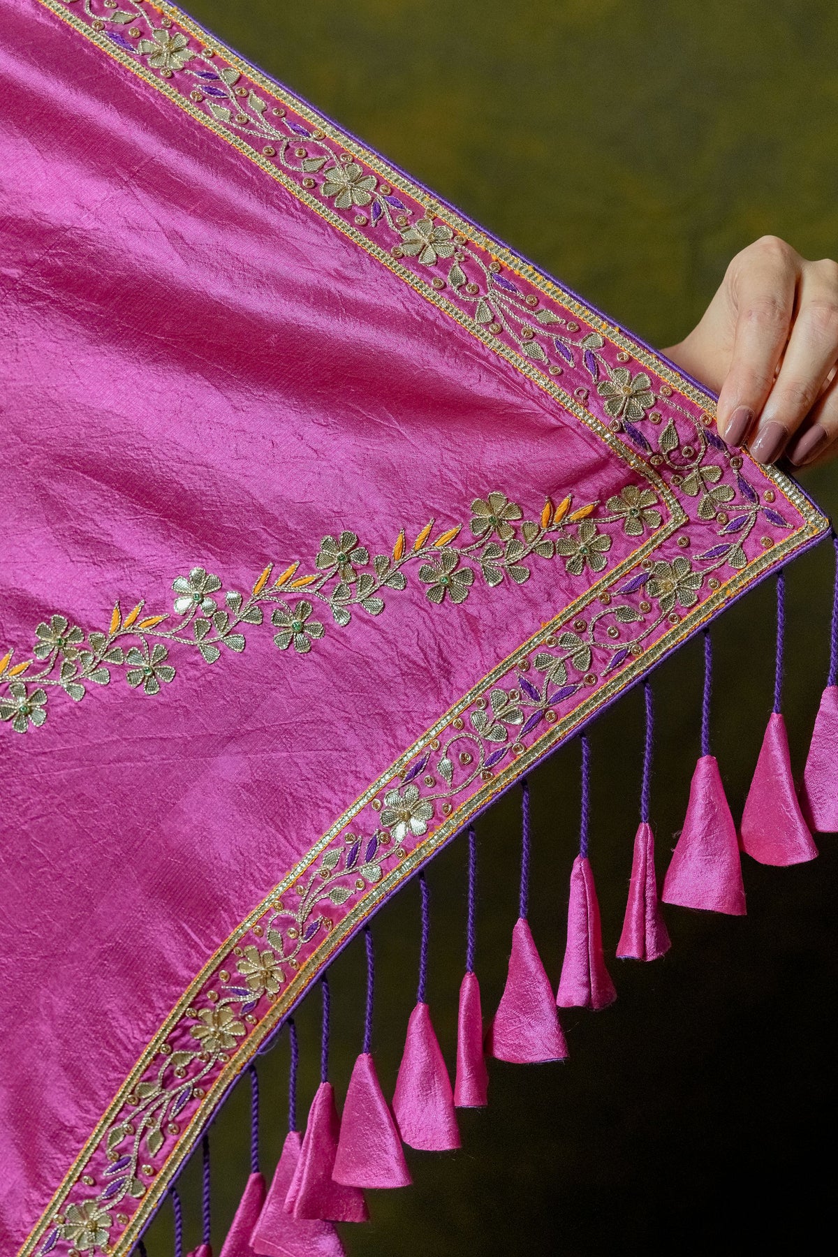 Pure Kora Silk Saree with Unstitched Blouse