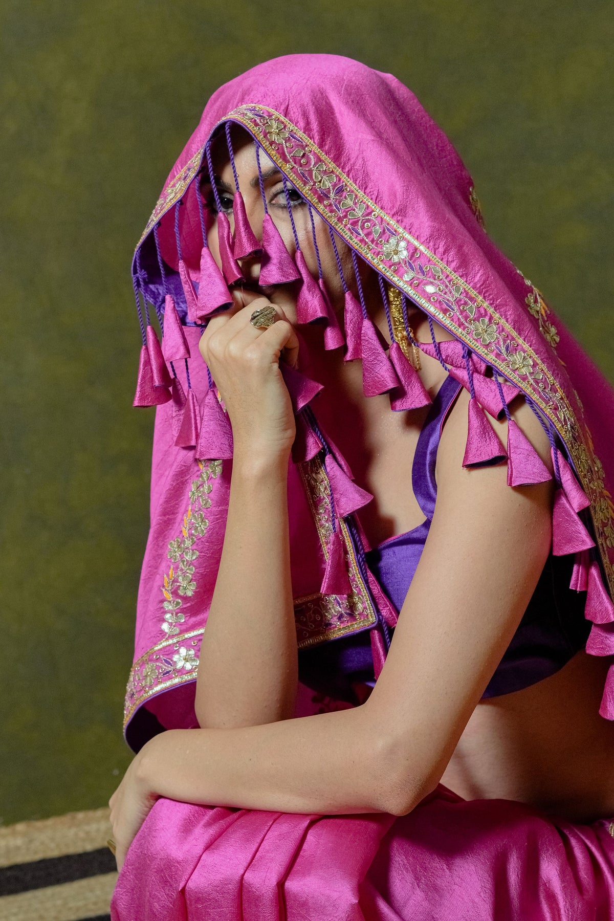 Pure Kora Silk Saree with Unstitched Blouse