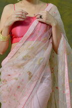 Pure Organza Saree with Unstitched Blouse Piece