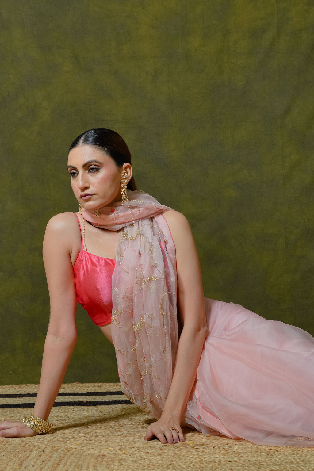 Pure Organza Saree with Unstitched Blouse Piece