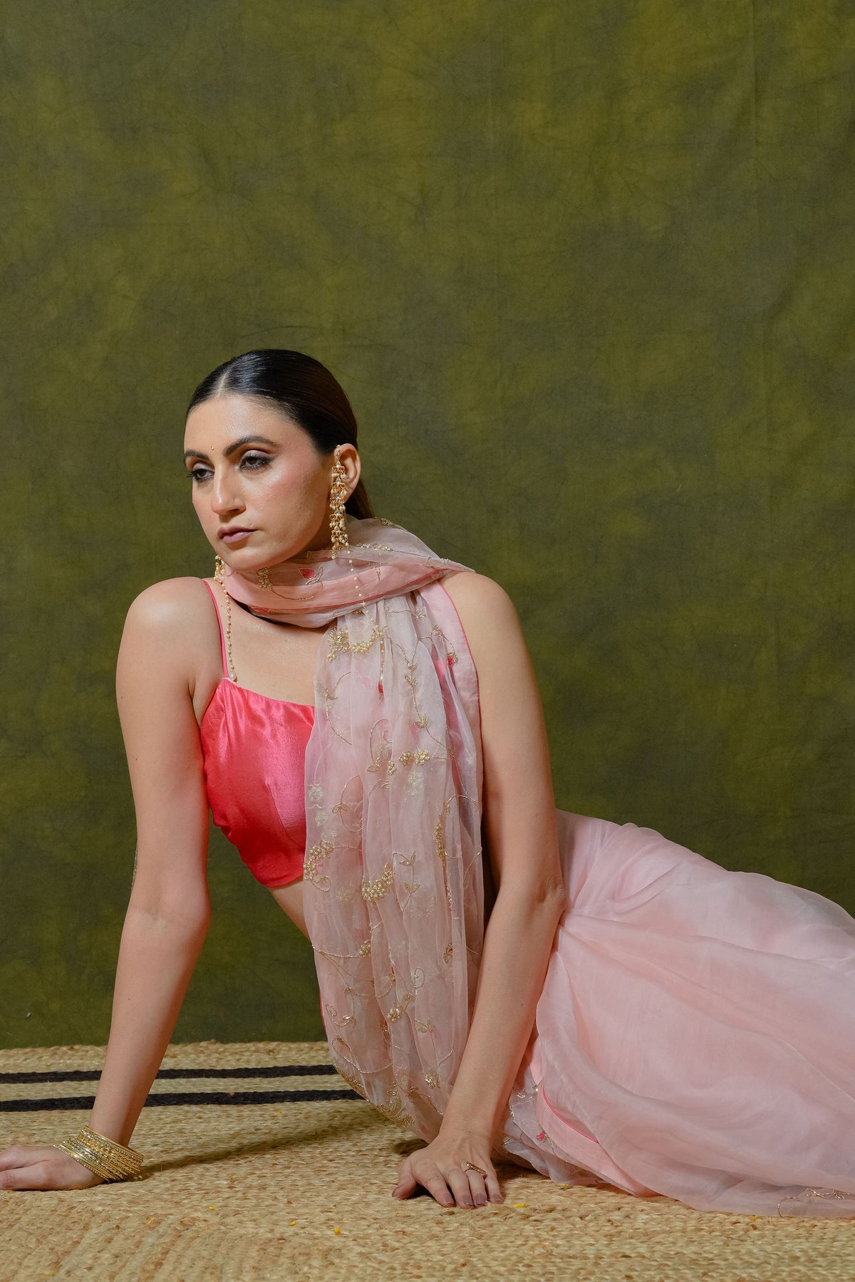 Pure Organza Saree with Unstitched Blouse Piece