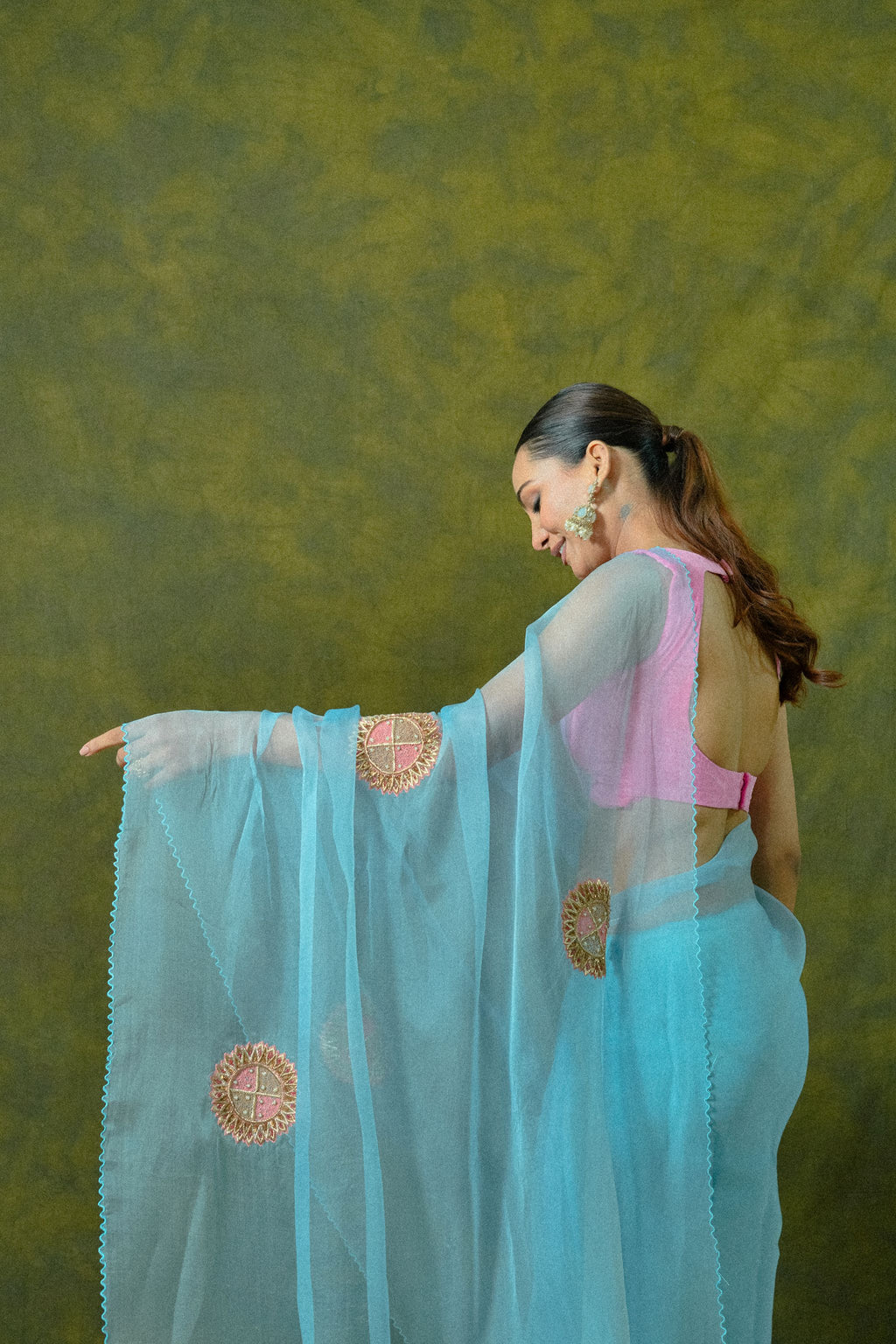 Pure Organza Saree with Unstitched Blouse