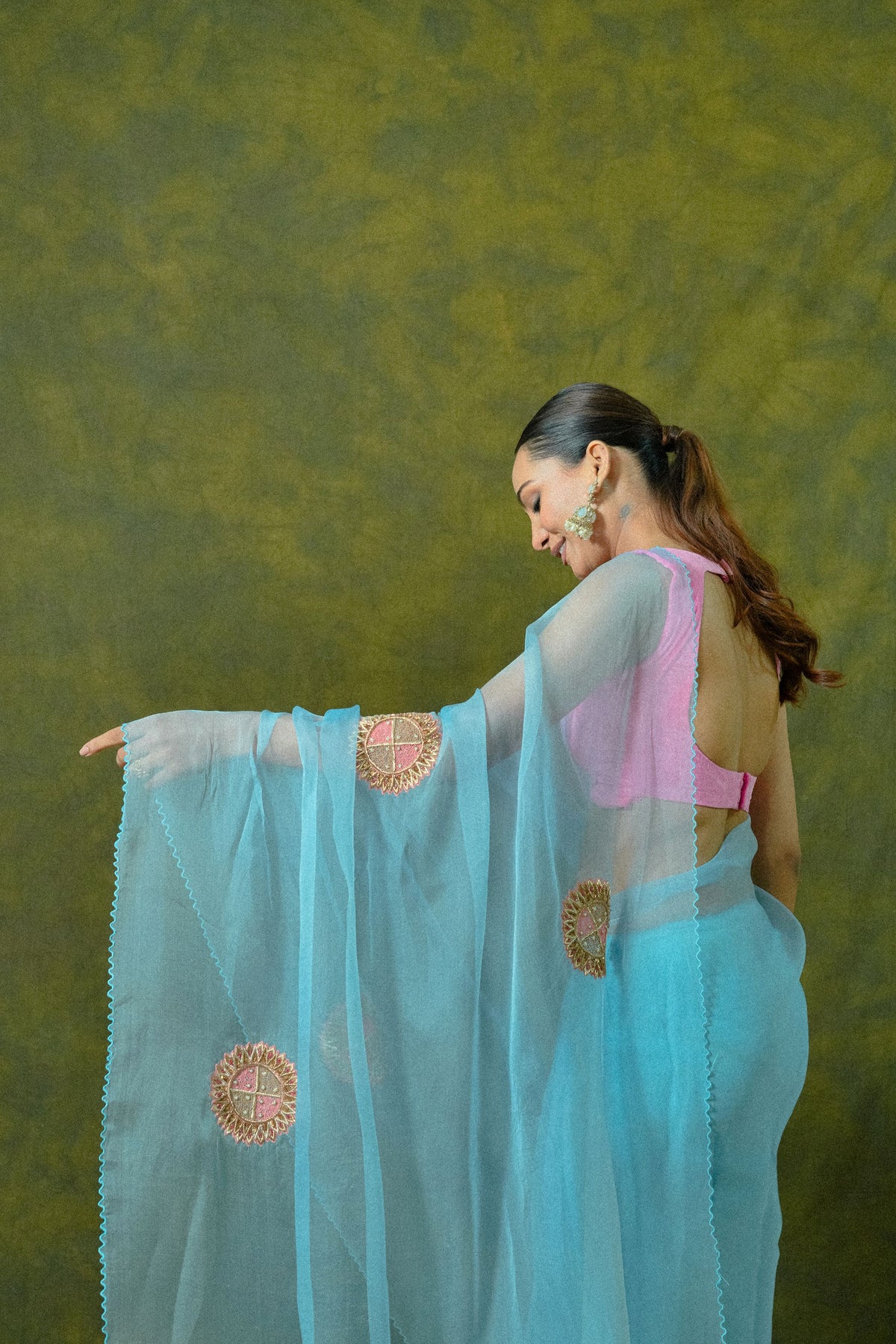 Pure Organza Saree with Unstitched Blouse