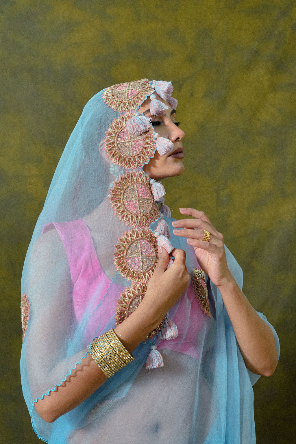 Pure Organza Saree with Unstitched Blouse