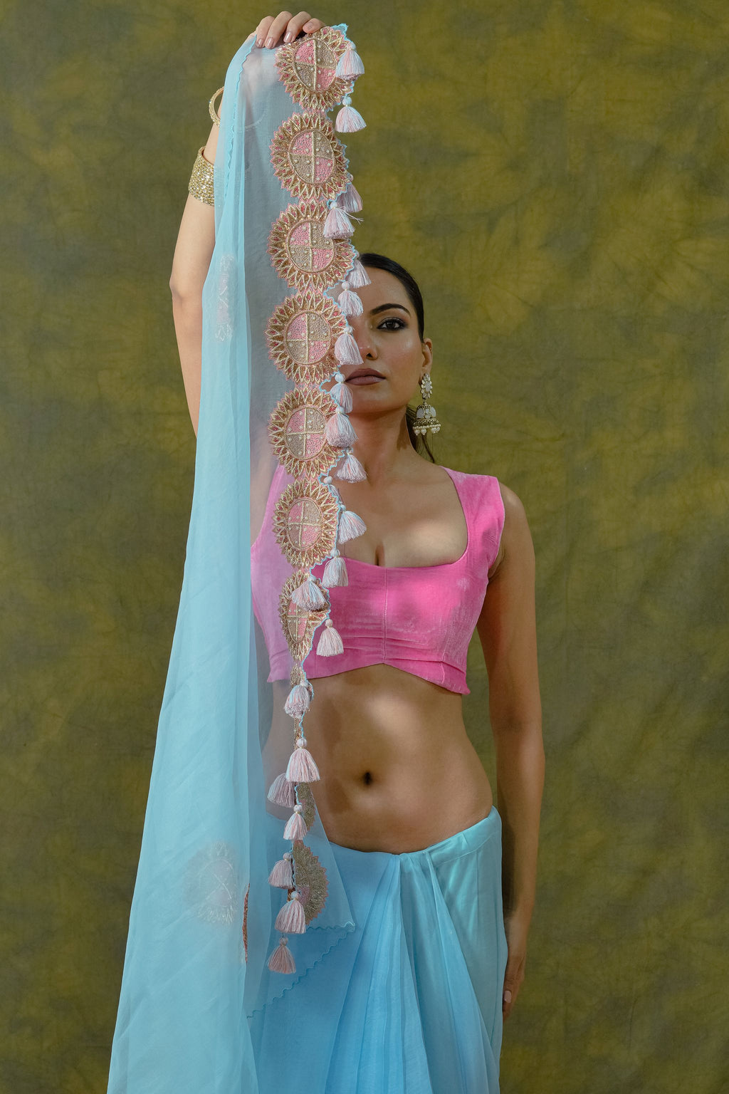 Pure Organza Saree with Unstitched Blouse