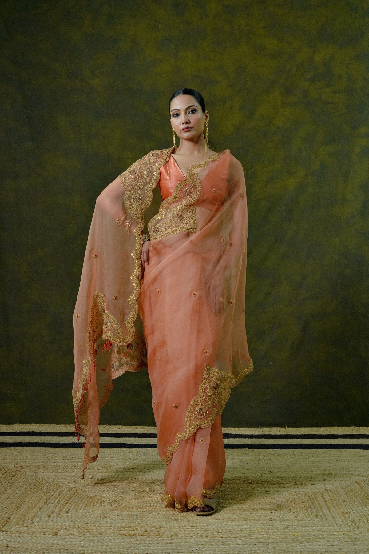 Pure Organza Saree with Unstitched Blouse