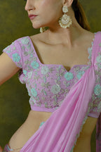 Pure Chiffon Saree with Unstitched Heavy Blouse