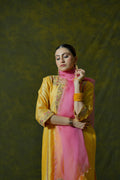 Pure Chanderi Silk Kurti & Pant with Organza Dupatta