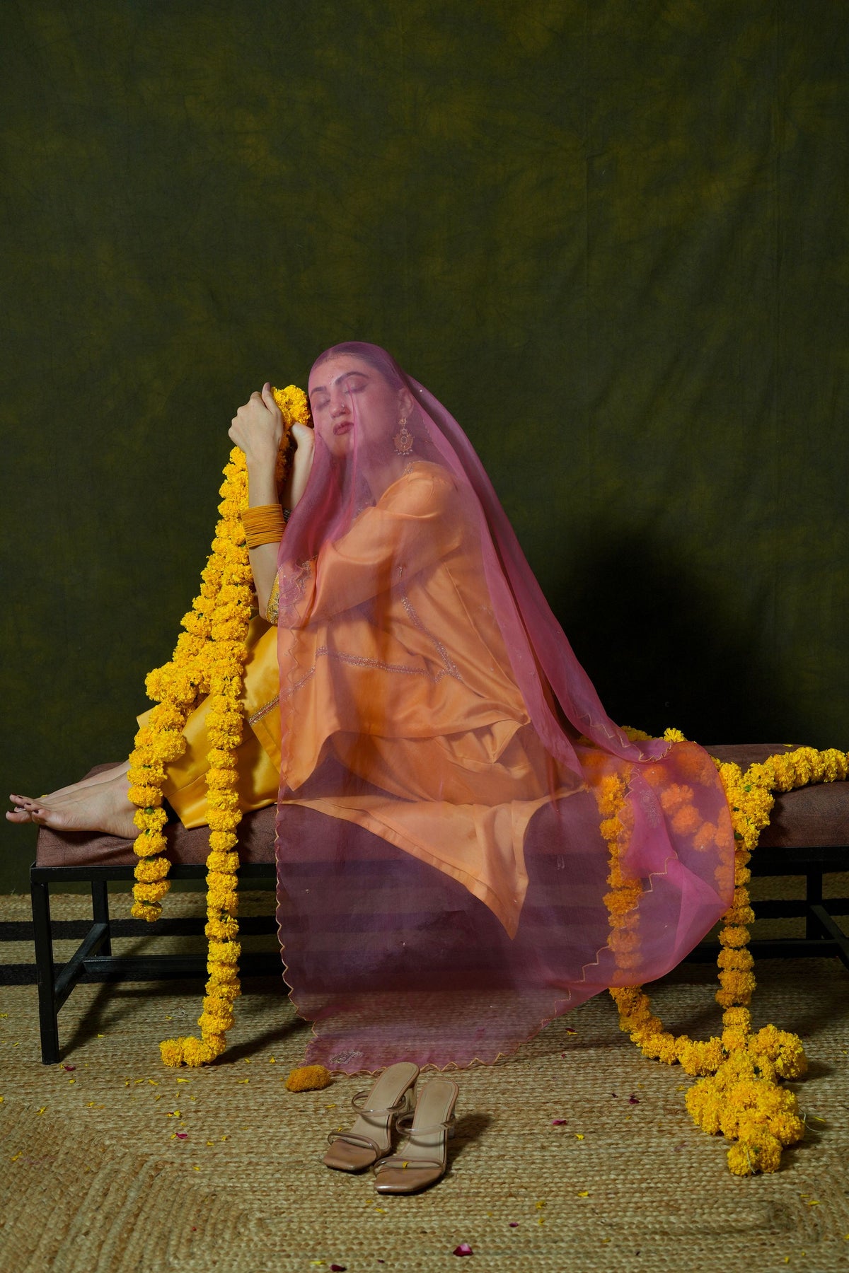 Pure Chanderi Silk Kurti & Pant with Organza Dupatta