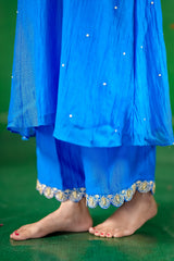 Mul Chanderi Suit with Orgnza Dupta Pure Zardozi Handwork